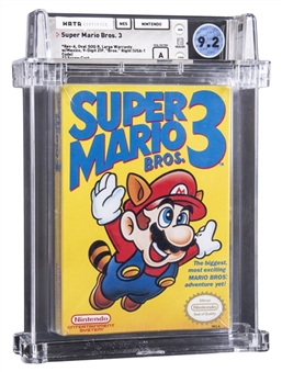 1990 NES Nintendo (USA) "Super Mario Bros. 3" Sealed Video Game - WATA 9.2/A